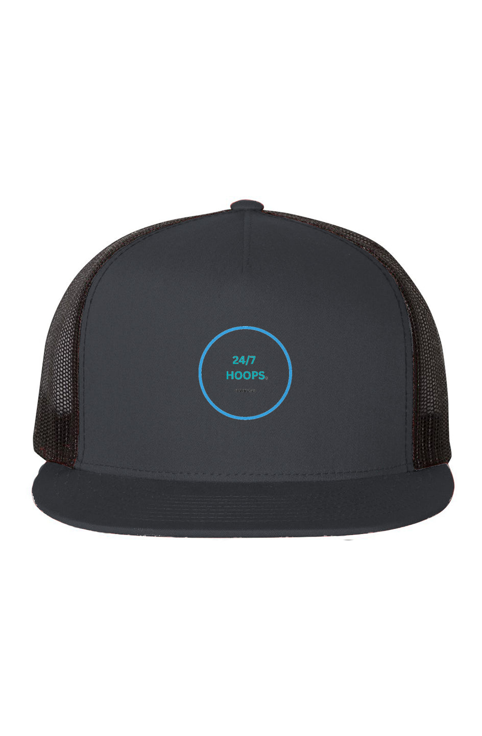 24/7 HOOPS - Black-Mesh-Five-Panel-Trucker-Cap