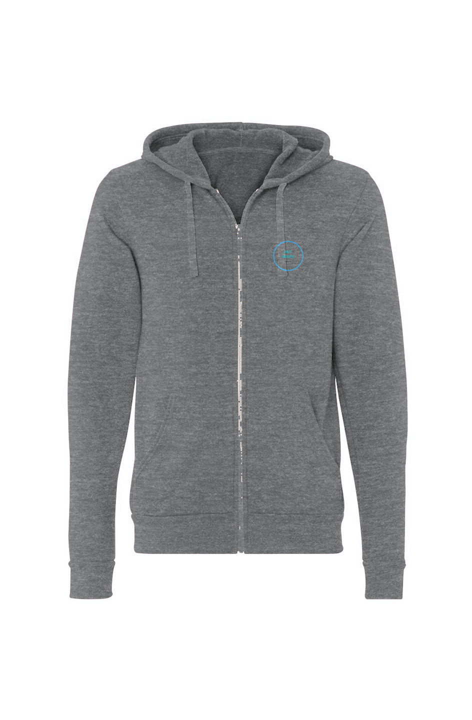 24/7 HOOPS - Triblend Full-Zip Hoodie - Grey