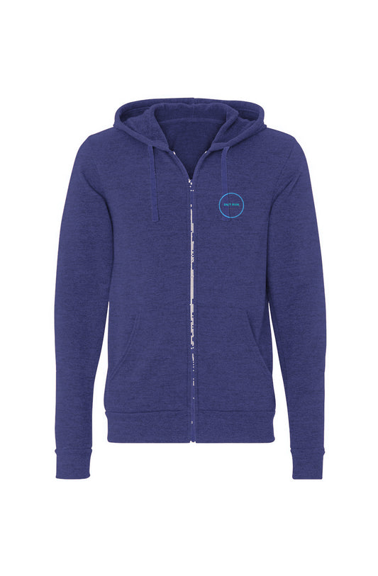 24/7 RUN - Triblend Full-Zip Hoodie - Blue 