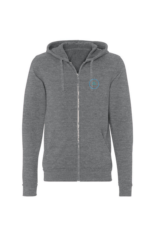 24/7 HOOPS - Triblend Full-Zip Hoodie - Grey