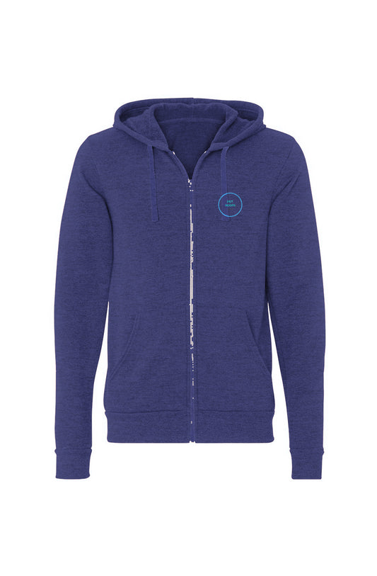 24/7 HOOPS - Triblend Full-Zip Hoodie - Blue