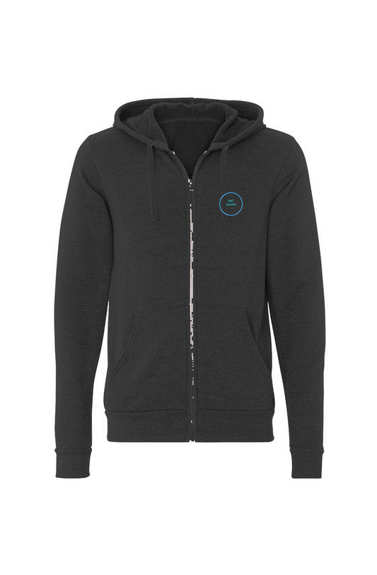 24/7 HOOPS - Triblend Full-Zip Hoodie - Black